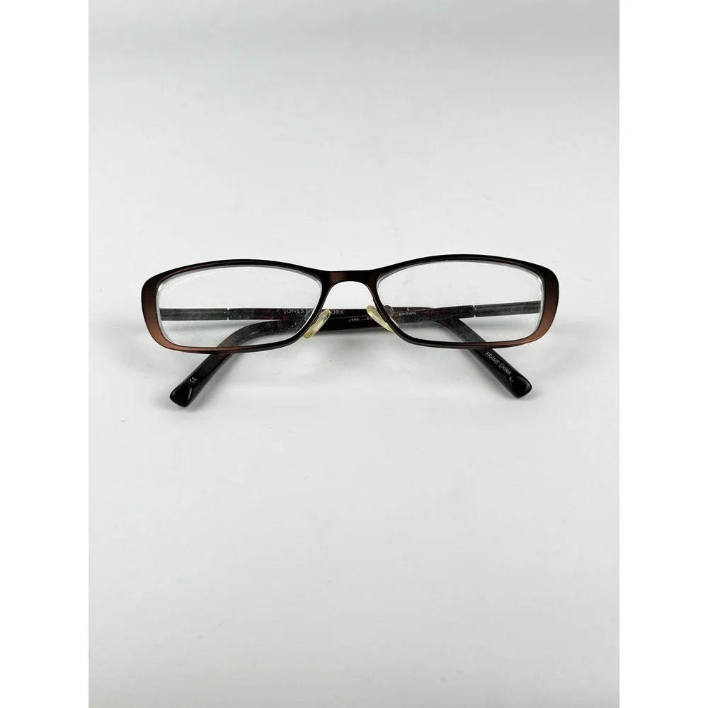 Jones New York J140 Women's Eyeglasses Frame Brown Plastic Full Rim 51-15-135 mm